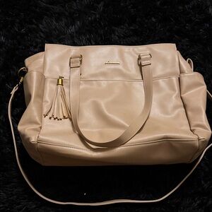 Luxurious Tan Vegan Leather Tote Bag